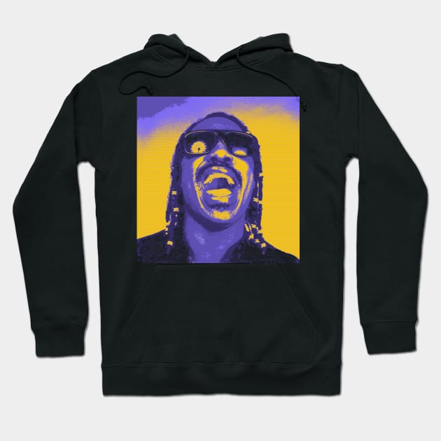 Shunshine Stevie Wonder Neon Purple Hoodie by OliverIsis33